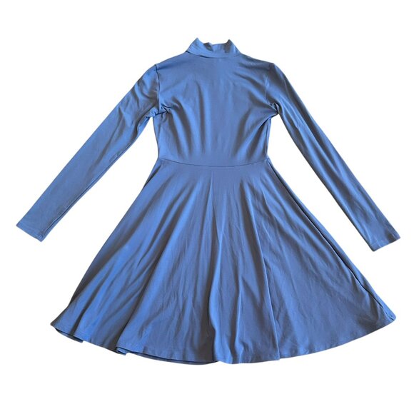 Susana Monaco Periwinkle Stretch Dress Mock Neck Long Sleeve Jersey Size Small - Picture 7 of 12